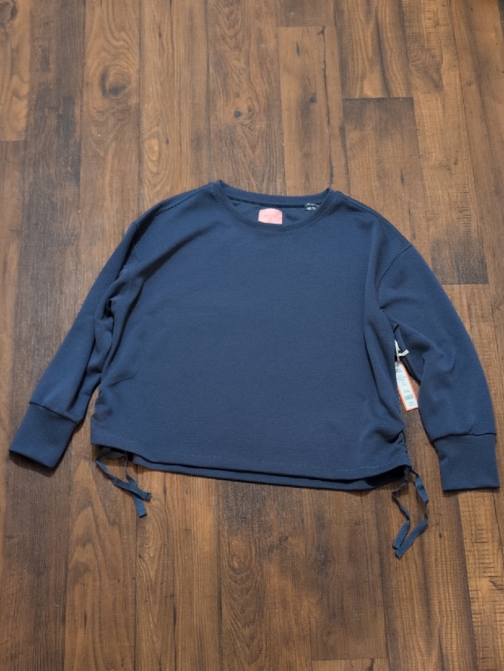 NWT Z Supply Vintage Indigo Long Sleeve Side-Tie Top - XL